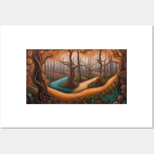 Fantasy Enchanted folkart Forest Wall Art by EpicFoxArt